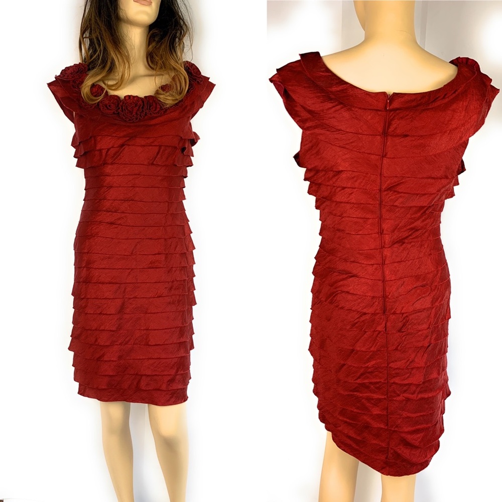 London Times layered fitted dress